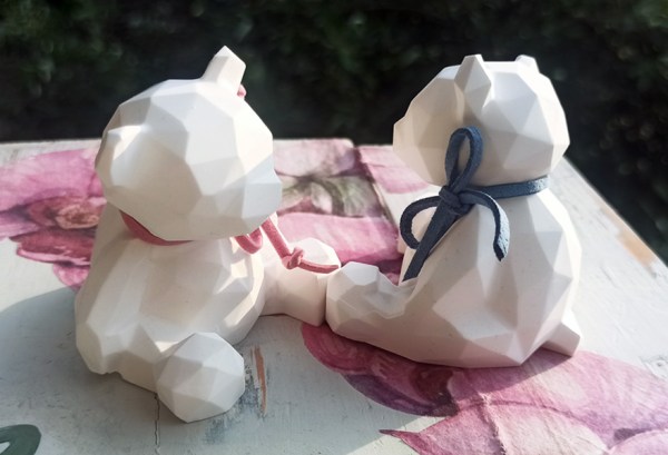 Αρκουδάκια οριγκάμι origami για μπομπονιέρα
